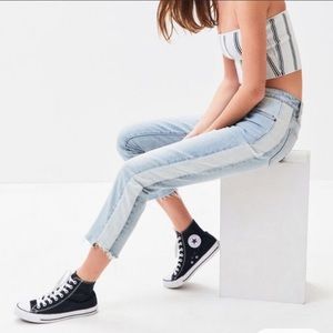 Pacsun mom jeans with stripe down the side!